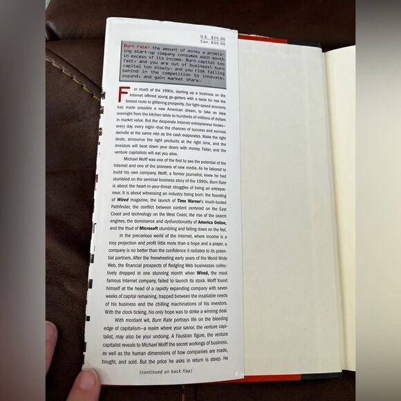 Burn Rate By Michael Wolff Book, History Nonfiction About .Com Hardcover EUC - Picture 4 of 13